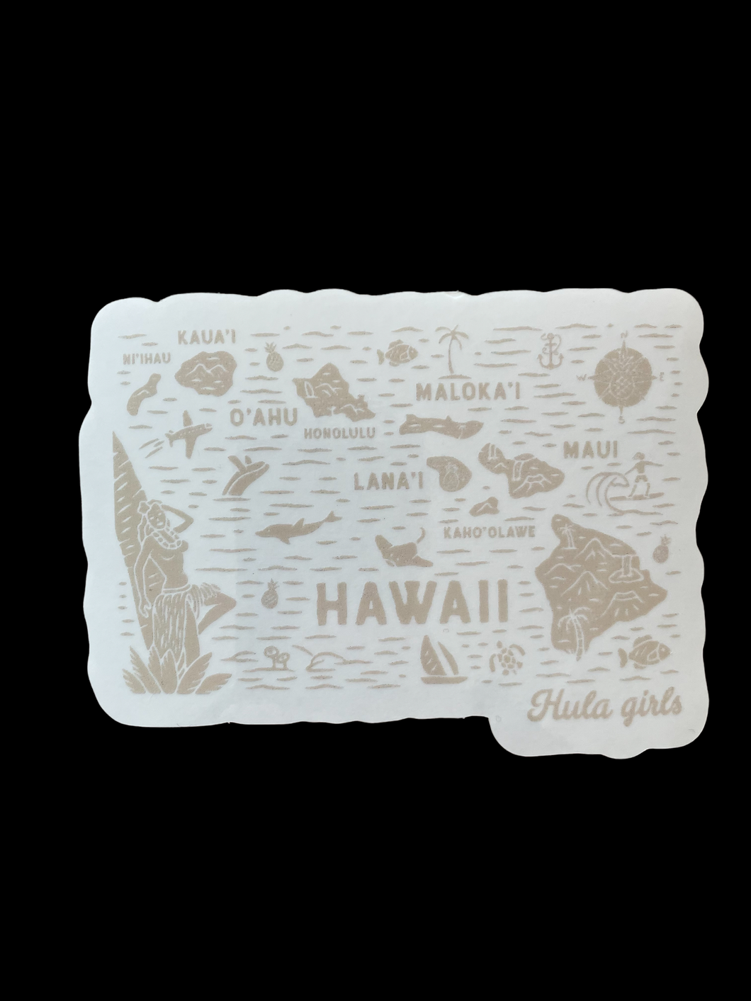 Hula islands surf sticker